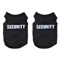 Pet Winter Clothes Puppy Dog Cat Vest T Shirt "security", Black L