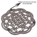Round Cast Iron Heat-insulation Trivet for Kitchen Dining Table Decor