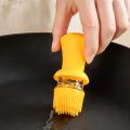 Silicone Oil Brush with Bottle Oil Bottle Kitchen Oil Brush, Yellow