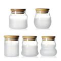 Mini Glass Bottles with Lid Clear Glass Container (foggy)
