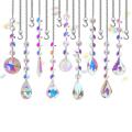 Colorful Crystal Suncatcher - 9pcs Hanging Sun Catchers with Chain