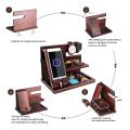 Gadgets for Bedside Organiser Stand Wooden Phone Charging Tray Key