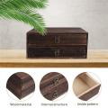 1pcs Solid Wood Storage Desk Box Jewelry Cosmetic Organizer C