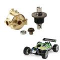 1/14 Scale Rc Car Metal Differential and Gearbox Cover Kit Gold