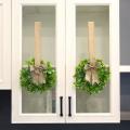 2pcs Faux Kitchen Cabinet Decorative Wreath for Front Door Decor A
