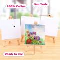 20pcs Mini Canvas Drawing Board with Easel, for Art Painting Supplies