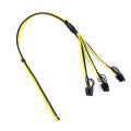 1pcs Power Supply Cable 6+2 Pin Card Line 1 to 3 6pin+ 2pin Adapter
