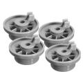 4 X Dishwasher Lower Basket Rail Wheels for Bosch Neff Grey 165314