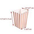 12pcs Popcorn Boxes for Christmas Snacks Gifts Rose Vertical Stripes