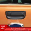 2pcs Car Rear Door Handle Cover with Hole for Ford Ranger T6 T7 12-19