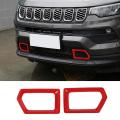 For Jeep Compass 2021 2022 Car Front Bumper Grille Cover,red