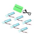 6pc 3.7v 520mah 30c Li-po Battery with Usb Charger for Wltoys Xk K110