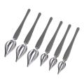 6 Pcs Art Pencil Stainless Steel Non-slip Chef Cooking Painting Spoon