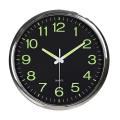 12 Inch Round Large Luminous Wall Clock Glow In The Dark -silver