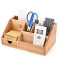 Desktop Bamboo Wood Storage Box Home Office Cosmetics Storage Box