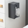 2x Kitchen Tissue Box Cover Napkin Holder for Paper Towels Box Gray