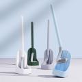 Golf Silicone Long Handled Toilet Tpr Brushes with Holder Set ,grey