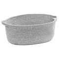 Woven Baskets for Organizing Rope Storage Basket with Handle -grey