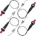 4 Pieces Propane Push-type Piezo Igniter Kit Wire 30 Cm for Gas Grill