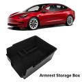 For Tesla Model 3 Model Y Car Central Armrest Storage Box Accessories
