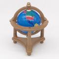 Dollhouse World Globe with Wooden Stand, Mini Globe Dollhouse Red