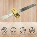 Stainless Steel Ruler with Brass Positioning Block, for Carpenter