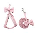 Cat and Dog Collar Small and Medium Pet Collar Traction Rope(pink)