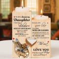 For Daughter Wooden Candle Holder Tea Light Decor Christmas Gift B