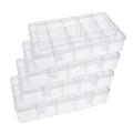 Plastic Organizer Box 4 Pack 15 Large Grids Container for Diy Tool