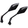 1 Pair Universal Motorcycle Led Turn Signals 5 Colors Rearview