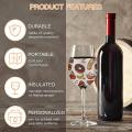 6 Pcs Sublimation Blanks Wine Glass Sleeve Neoprene Wine Glass