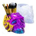 Resin Mold for Makeup Brush Holder, Silicone Skull Mold for Diy Craft
