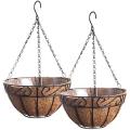 Hanging Flower Basket with Coco Coir Liners 10inch Decor, Set Of 2