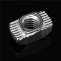 100 Pcs M5 Nut Carbon Steel Aluminum Connector T Fastener Sliding Nut