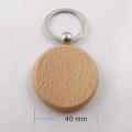 50pcs Diy Blank Wooden Keychain Square Carved Key Ring 40 X 40 Mm
