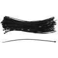 100 X Thin Black Cable Tidy Ties Zip Ties Cord Strap Wrap 200 X 3mm
