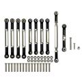 For Mn D90 D91 D96 1/12 Rc Metal Pull Rod Steering Link Rod Set,bk