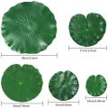 45 Pieces 5 Kinds Artificial Floating Foam Lotus Leaves Lily Pads