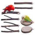 8 Pcs Natural Wood Bird Perch Stand- for Parrotlets Budgies