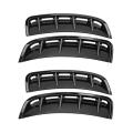 4x Front Bumper Air Outlet Stickers Trim for Mercedes Benz (black)