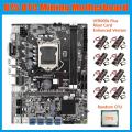 Eth B75 Mining Motherboard+cpu+8xver009s Plus Riser Miner Motherboard
