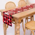 Buffalo Check Christmas Table Runner for Holiday Table Decorations, B