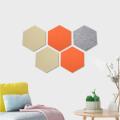 5pcs Hexagon Board Hexagonal Felt Sticker Board Orange Gray Series