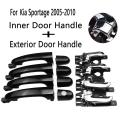 8pcs Inner Door Handle+exterior Door Handle for Hyundai Kia 2005-2010