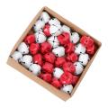 36pcs Red and White Jewelry Making Accessories Set Christmas Bell