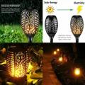 8pcs Solar Torch Flame Dancing Light Led Flickering Garden Flame Lamp