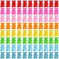 120pcs Candy Gummy Bear Colorful Resin Fillers for Nail Art Diy Decor