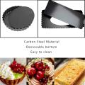8 Pcs Non-stick Quiche Tart Pans(round&rectangle)with Bottom,for Cake
