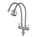 Rotatable Anti-splash Kitchen Faucet Universal Tube Double Pipe