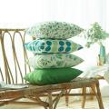 Set Of 4 Decorative Cushion Covers 45x45cm, Green Plants Waterproof